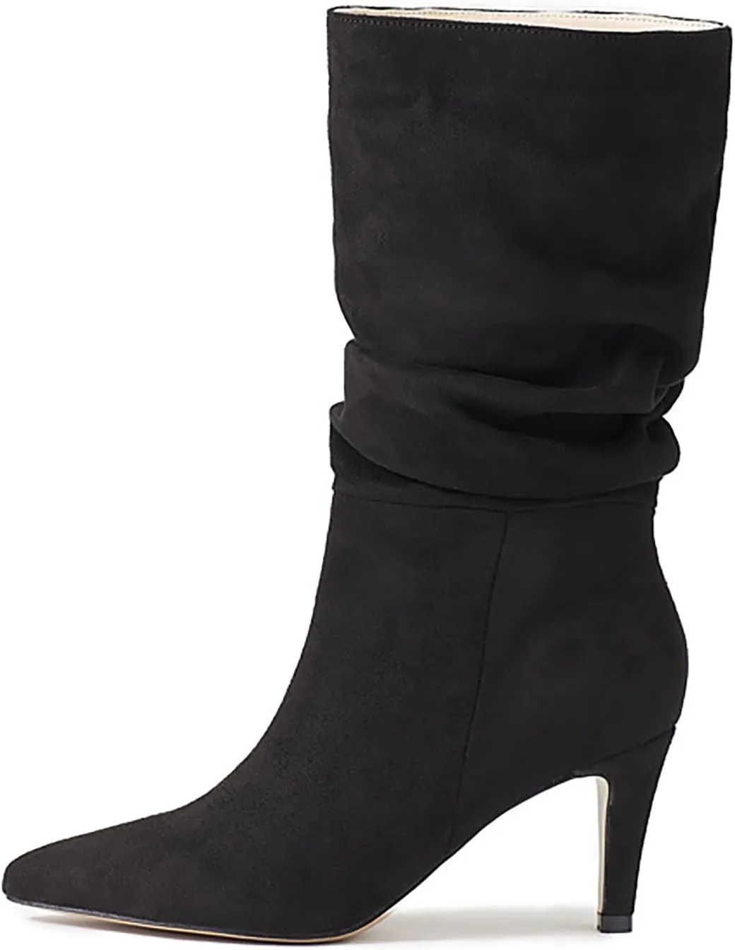 2023 Fall High Heeled Suede Mid Heeled Sexy Pointed Toe Fashion Boots Women's Shoes Women's Tall Boots Wide Calf Cowboy