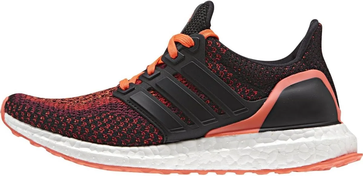 adidas Unisex-Child Ultraboost Running Shoe, Black/Black/Solar Red, 5