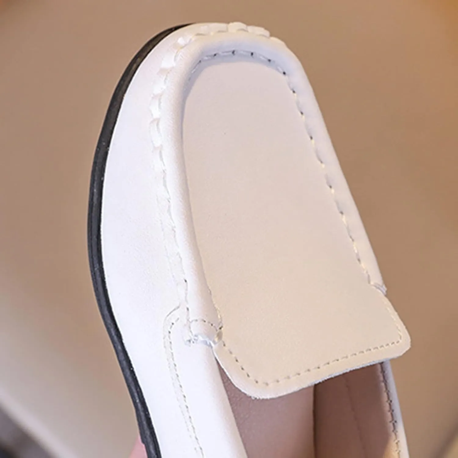 Autumn Children Boy Casual Shoes Flat Bottom Soft Non Slip Slip On Dress Shoes Comfortable Solid Color Little Boots