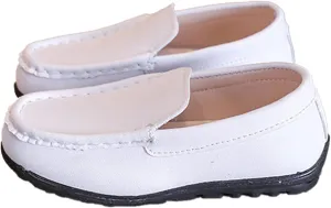 Autumn Children Boy Casual Shoes Flat Bottom Soft Non Slip Slip On Dress Shoes Comfortable Solid Color Little Boots