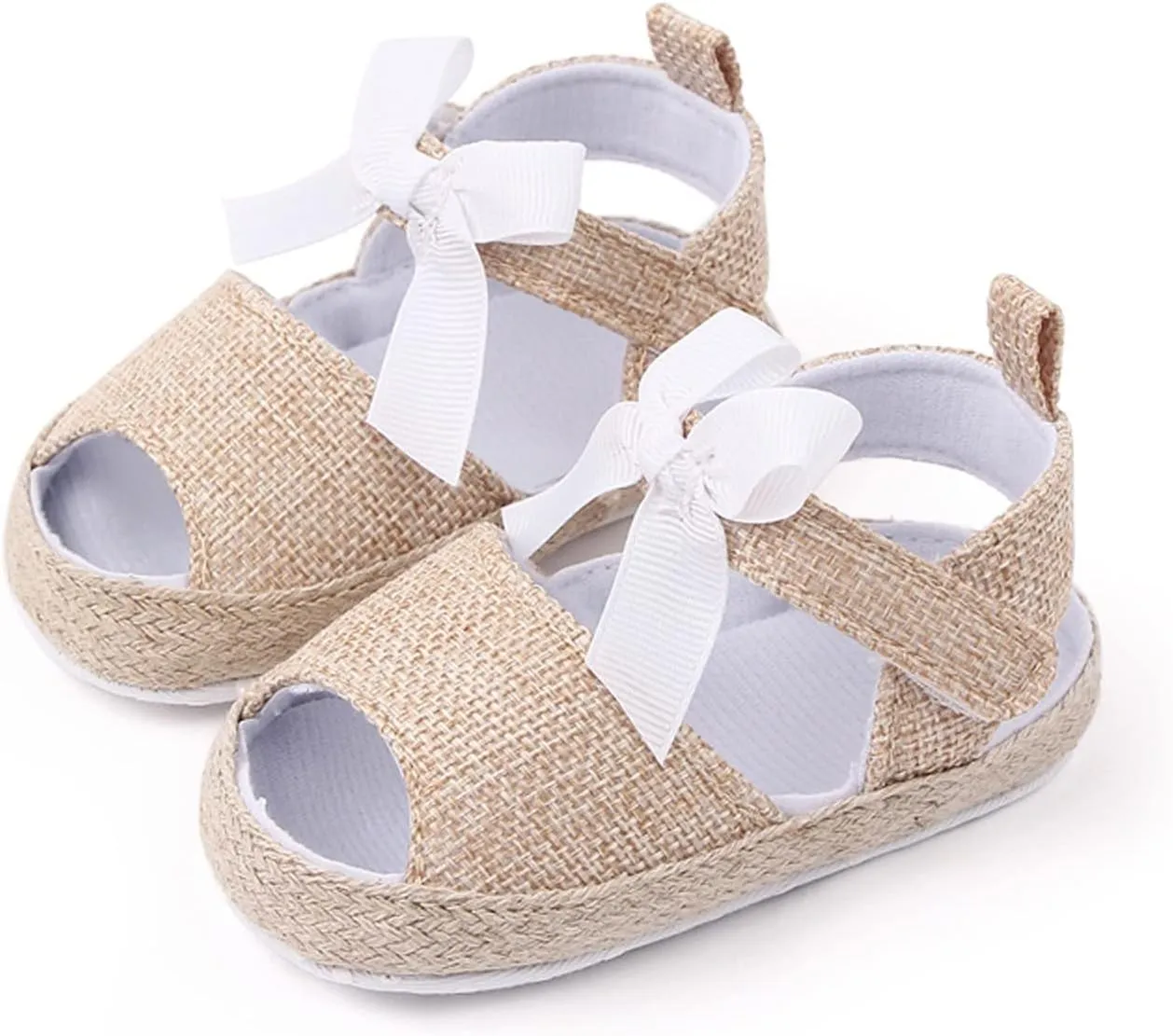 Baby Girls Shoes Infant Toddler Shoes Soft Sole Fashion Bowknot Hook Loop Casual Shoes Baby Walking Slip on Water Shoe