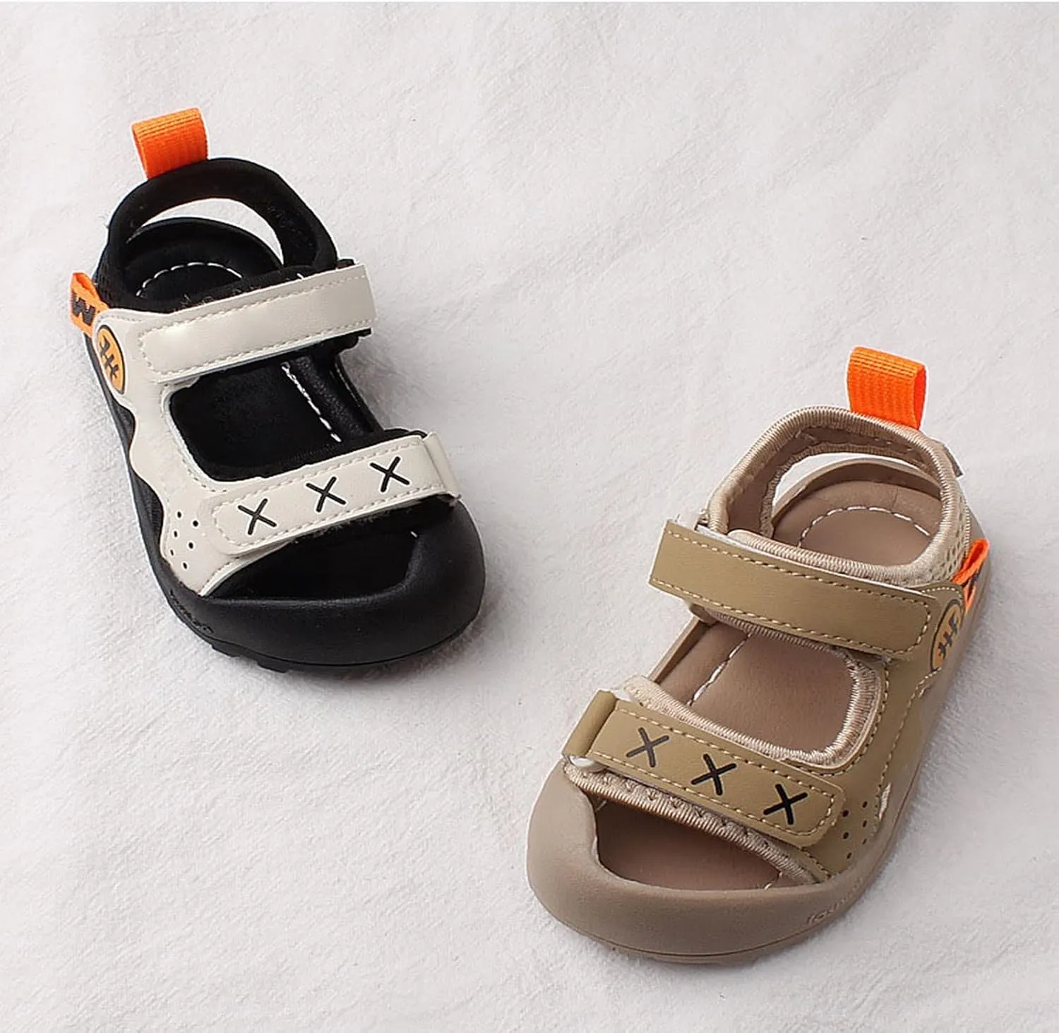 Baby Infant Toddler Bump Toe Sandals Soft Sole Hook & Loop Walking Running Athletic Sport Beach Water Shoes