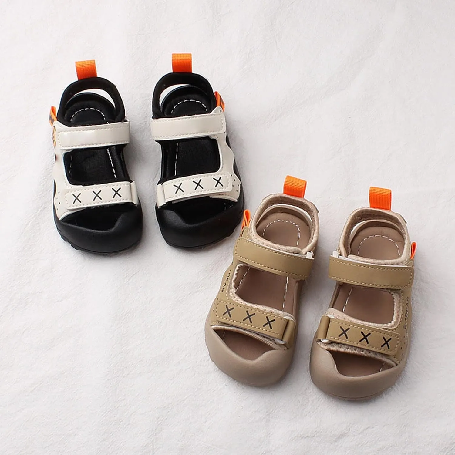 Baby Infant Toddler Bump Toe Sandals Soft Sole Hook & Loop Walking Running Athletic Sport Beach Water Shoes