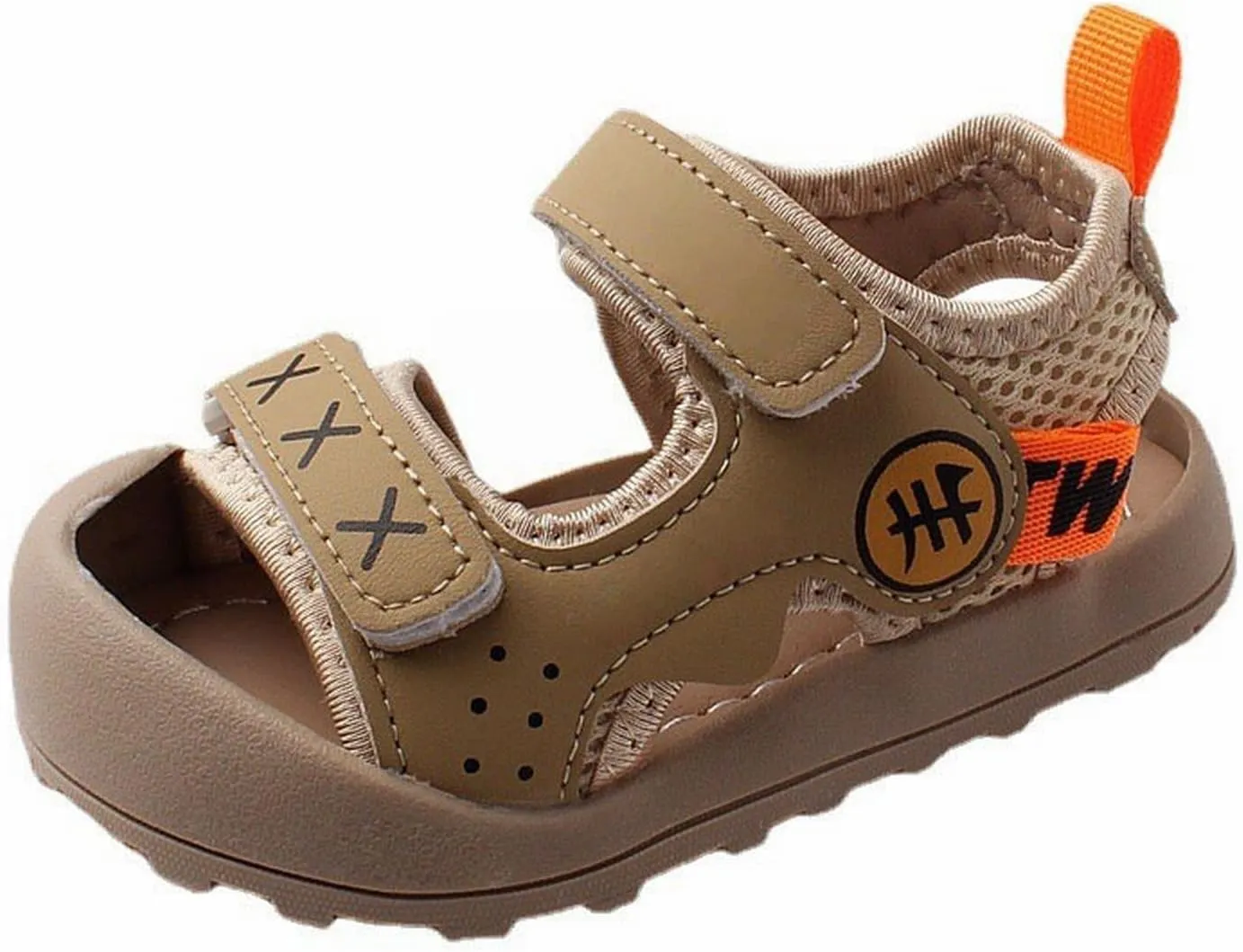 Baby Infant Toddler Bump Toe Sandals Soft Sole Hook & Loop Walking Running Athletic Sport Beach Water Shoes