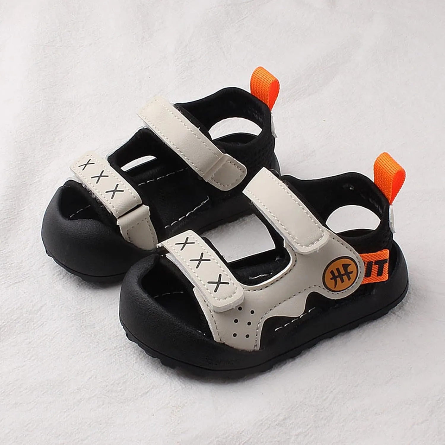 Baby Infant Toddler Bump Toe Sandals Soft Sole Hook & Loop Walking Running Athletic Sport Beach Water Shoes