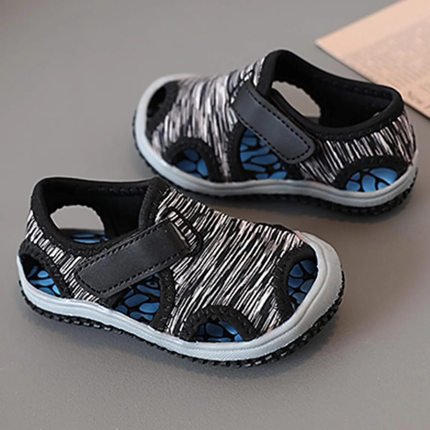 Baby Shoes Fashionable Casual Sandals Flat Toddler Shoes Comfortable Soft Casual Toddler Shoes Baby Boy Moccasins (Black, 11 Little Child)