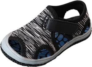 Baby Shoes Fashionable Casual Sandals Flat Toddler Shoes Comfortable Soft Casual Toddler Shoes Baby Boy Moccasins (Black, 11 Little Child)