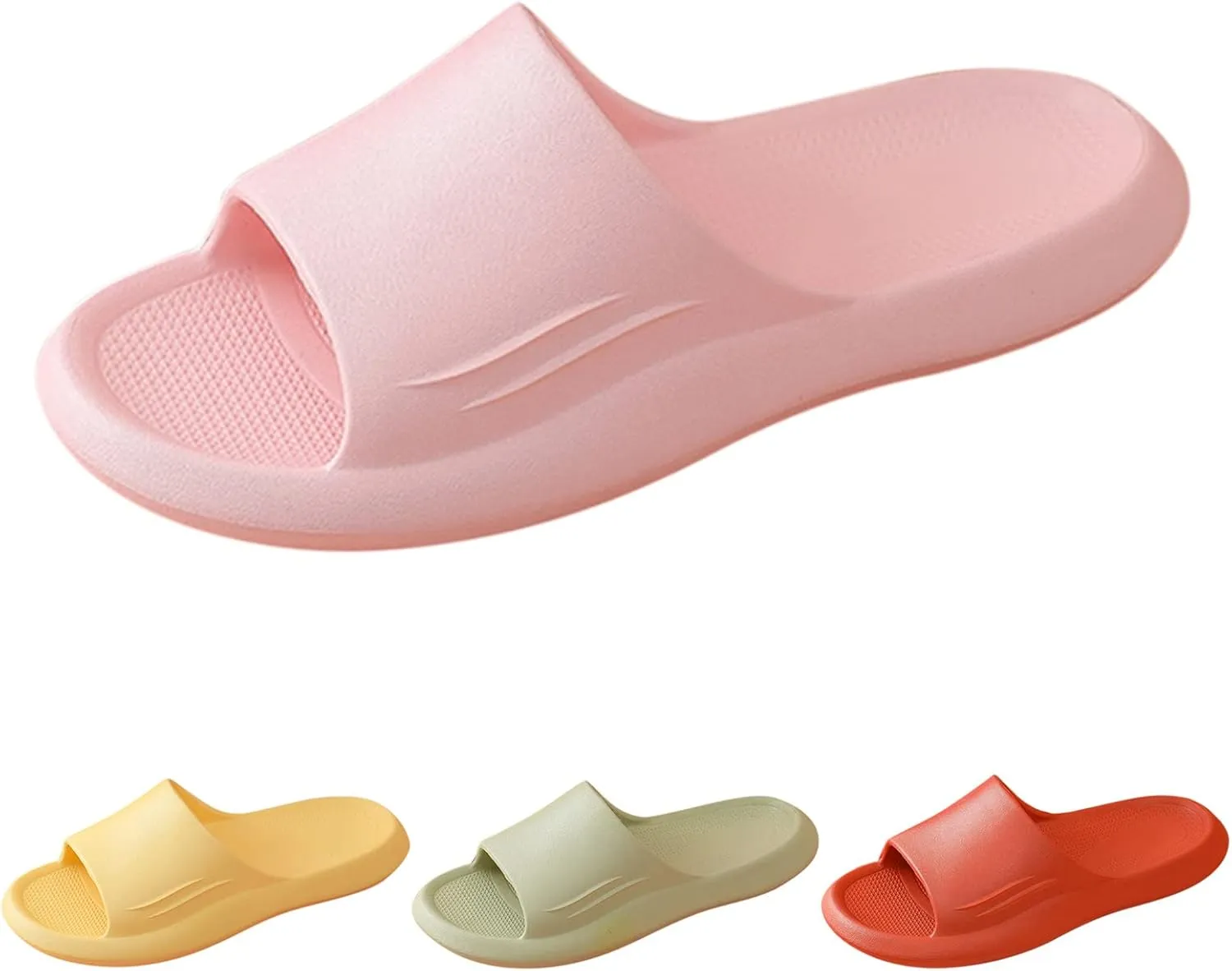 Bathroom Slipper Women and Men Cloud Slides Mens Showers Sandals Pillow Slippers Shower Slides Open Toe Soft Sole