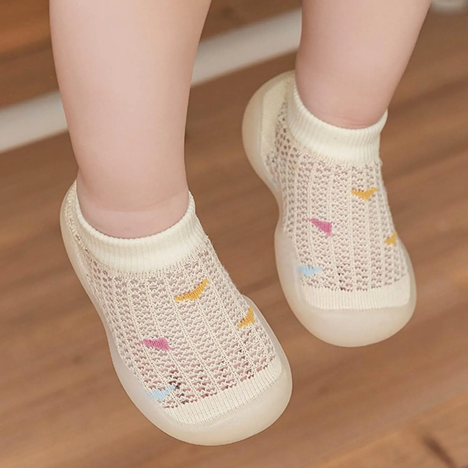 Boy Girl Baby Sock Shoes,0-3 Years Infant Boys Girls Summer Socks Shoes Breathable Mesh Non Slip First Walkers Shoes