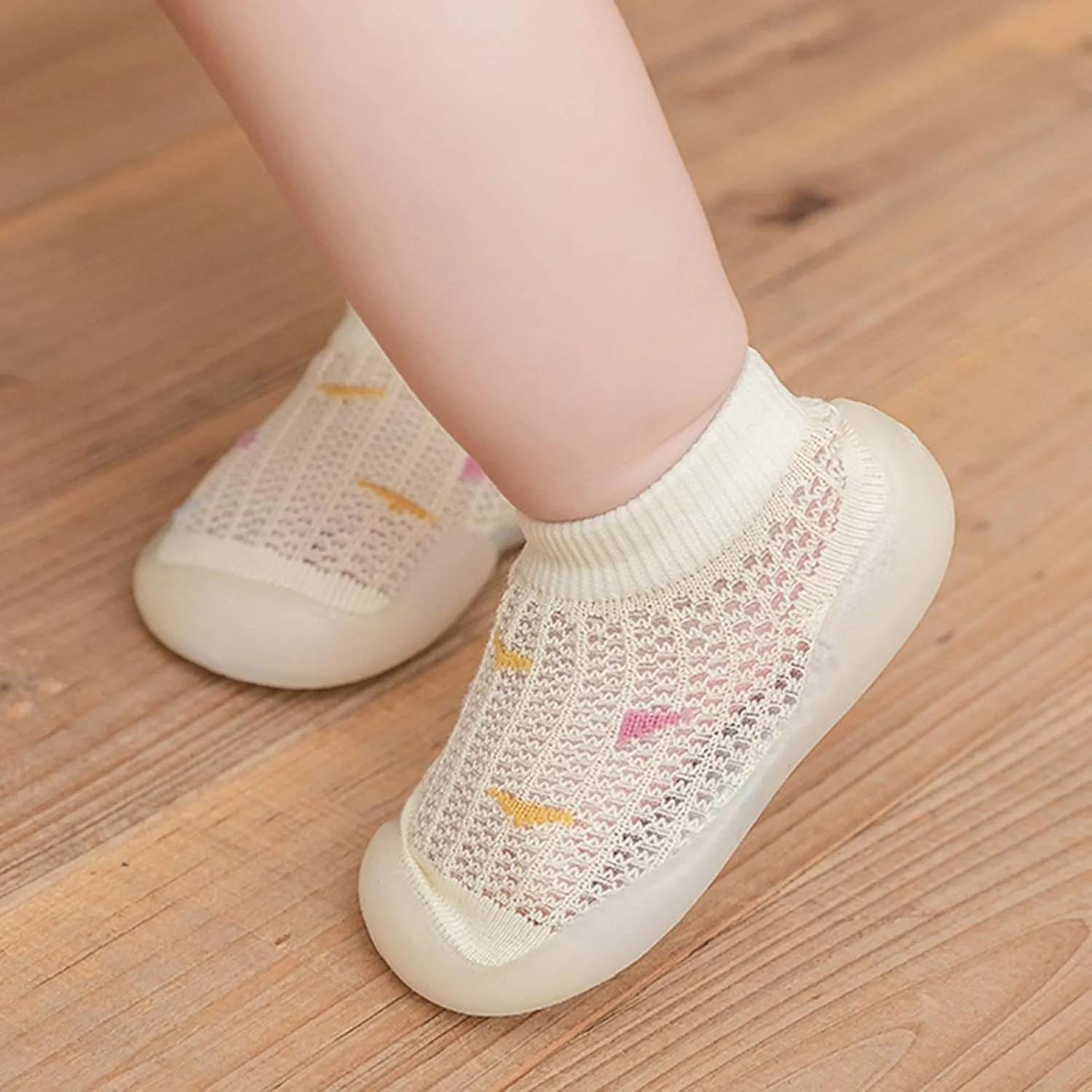 Boy Girl Baby Sock Shoes,0-3 Years Infant Boys Girls Summer Socks Shoes Breathable Mesh Non Slip First Walkers Shoes