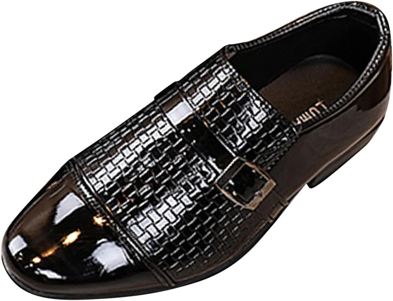 Boys Dress Shoes Toddler Kids British Style Casual Leather Dressy School Shoes Uniform Oxfords Wedding Formal Loafers