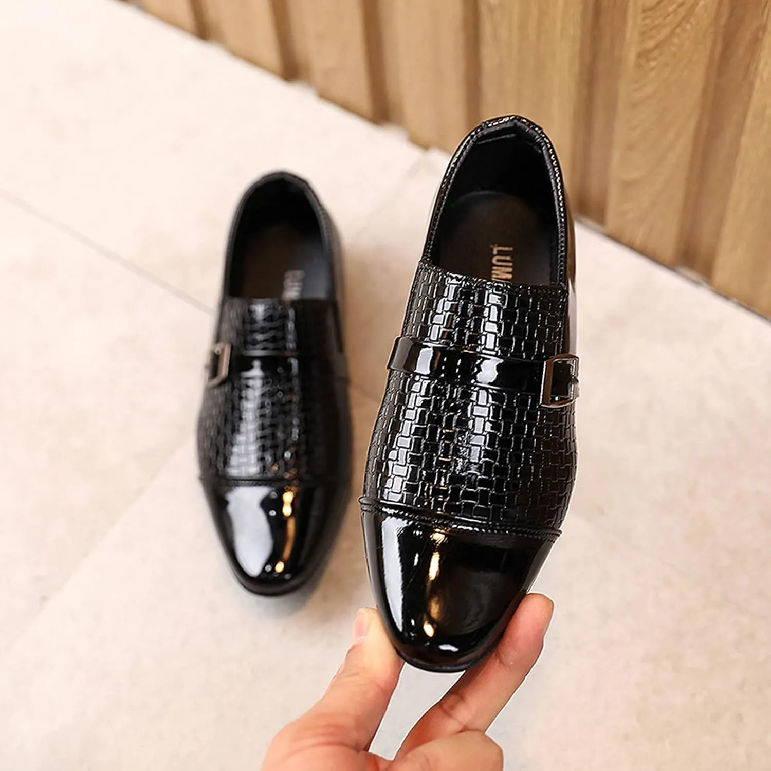 Boys Dress Shoes Toddler Kids British Style Casual Leather Dressy School Shoes Uniform Oxfords Wedding Formal Loafers