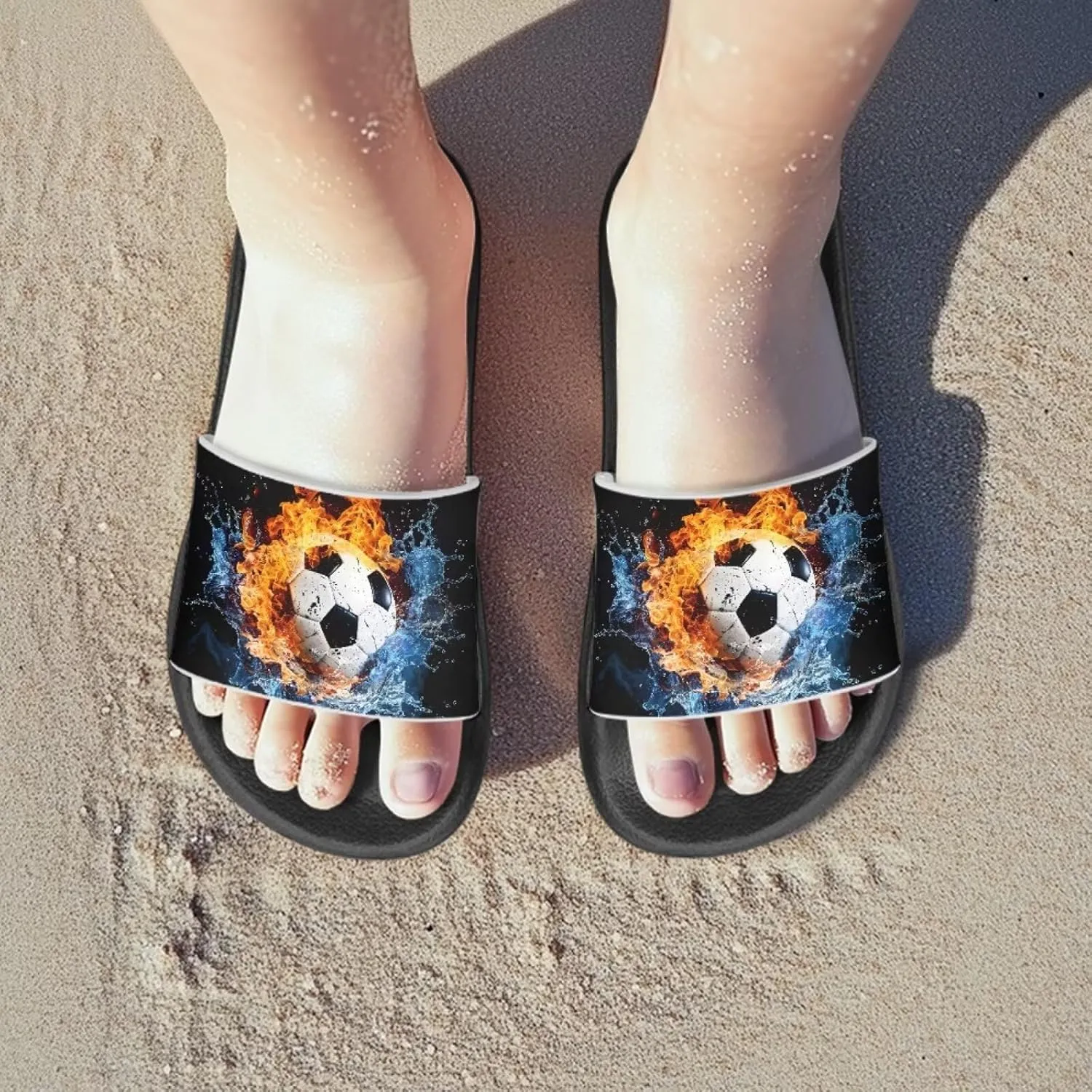 Boys Sandals with EVA Soft Sole Lightweight Slip-On Beach Slippers