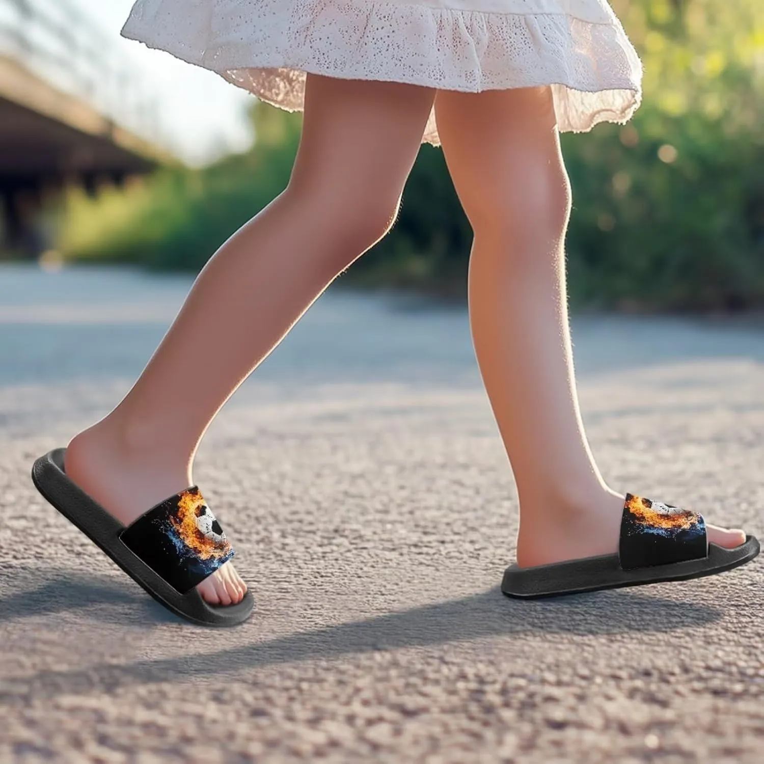 Boys Sandals with EVA Soft Sole Lightweight Slip-On Beach Slippers