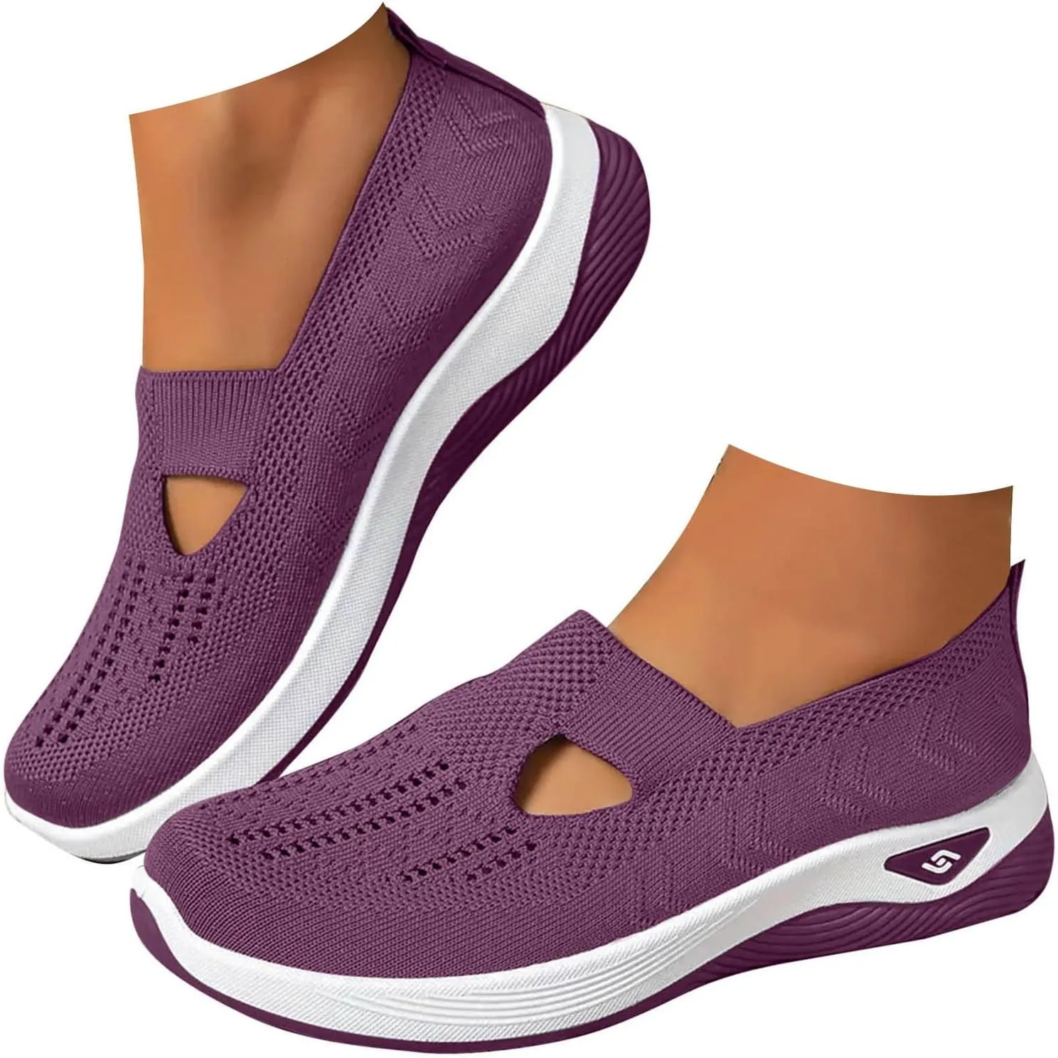 Cathalem Orthopedic Shoes for Women, 2024 New Women's Woven Breathable Soft Sole Shoes Women Diabetes Foam Shoes Women