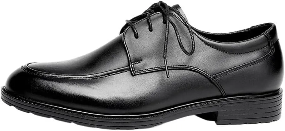 Classic Oxfords Lace Up Shoes Breathable Comfy Non Slip Rubber Leather Business Casual Prom Wedding Suit for Men