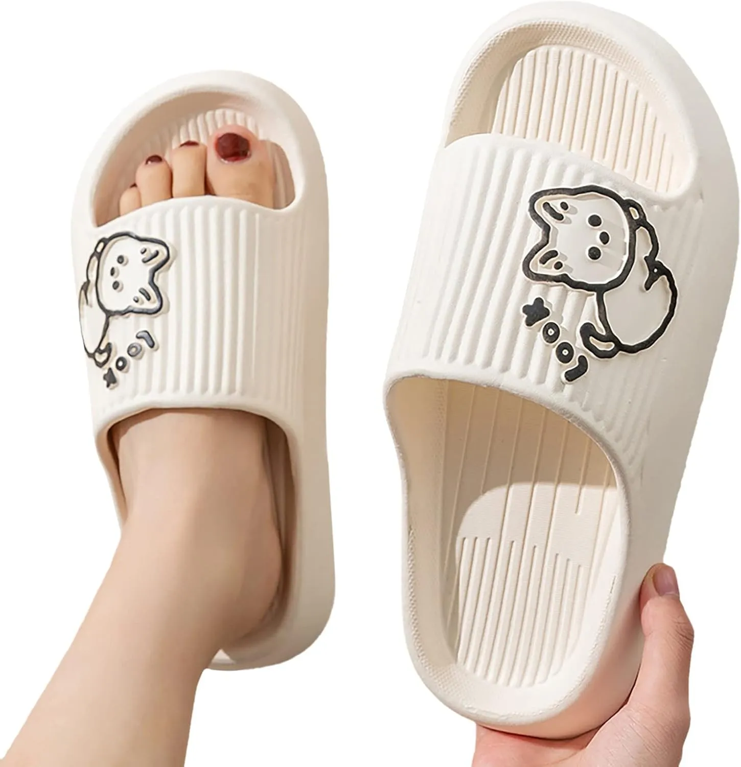 Cloud Slides Mens Bath Slippers Womens Shower Shoes Pillow Slippers Room Spa Living Dry Quickly Soft Sole