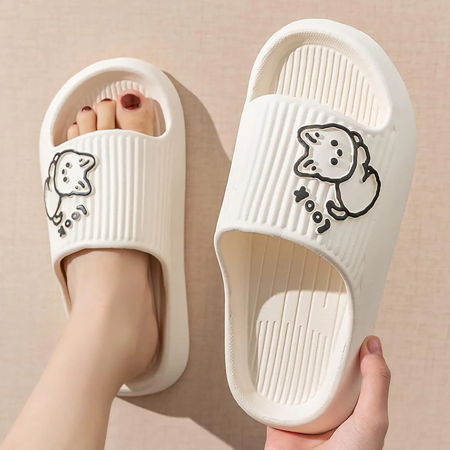Cloud Slides Mens Bath Slippers Womens Shower Shoes Pillow Slippers Room Spa Living Dry Quickly Soft Sole