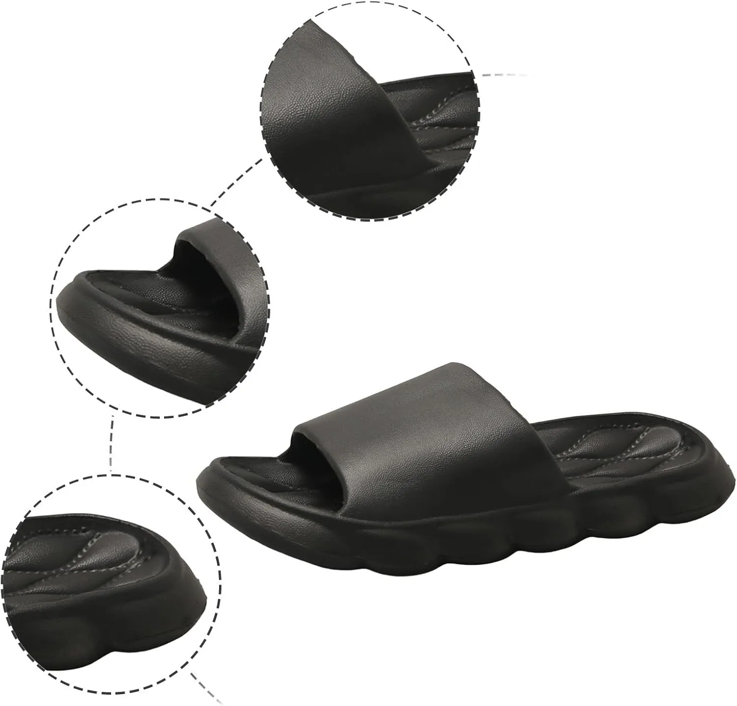 Cloud Slides Womens Shower Shoes Mens Pillow Slippers Bathroom Slipper Soft Sole Open Toe Quick Drying