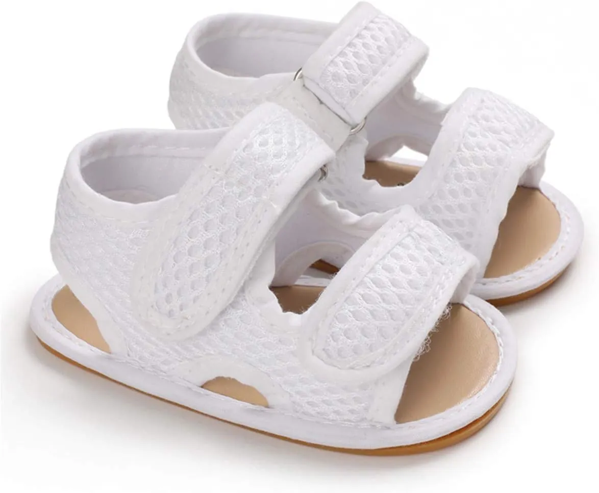 COSANKIM Infant Baby Boys Girls Summer Sandals Non Slip Soft Sole Toddler First Walker Crib Shoes (0-18 Months)