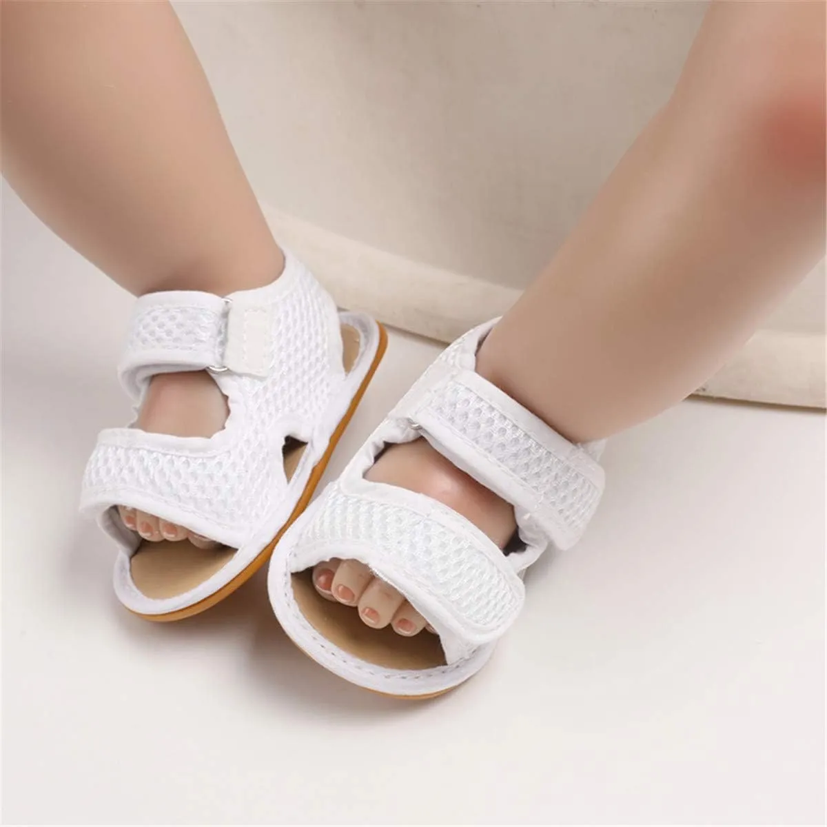 COSANKIM Infant Baby Boys Girls Summer Sandals Non Slip Soft Sole Toddler First Walker Crib Shoes (0-18 Months)