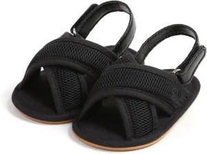 COSANKIM Infant Baby Boys Girls Summer Sandals Non Slip Soft Sole Toddler First Walker Crib Shoes (0-18 Months)