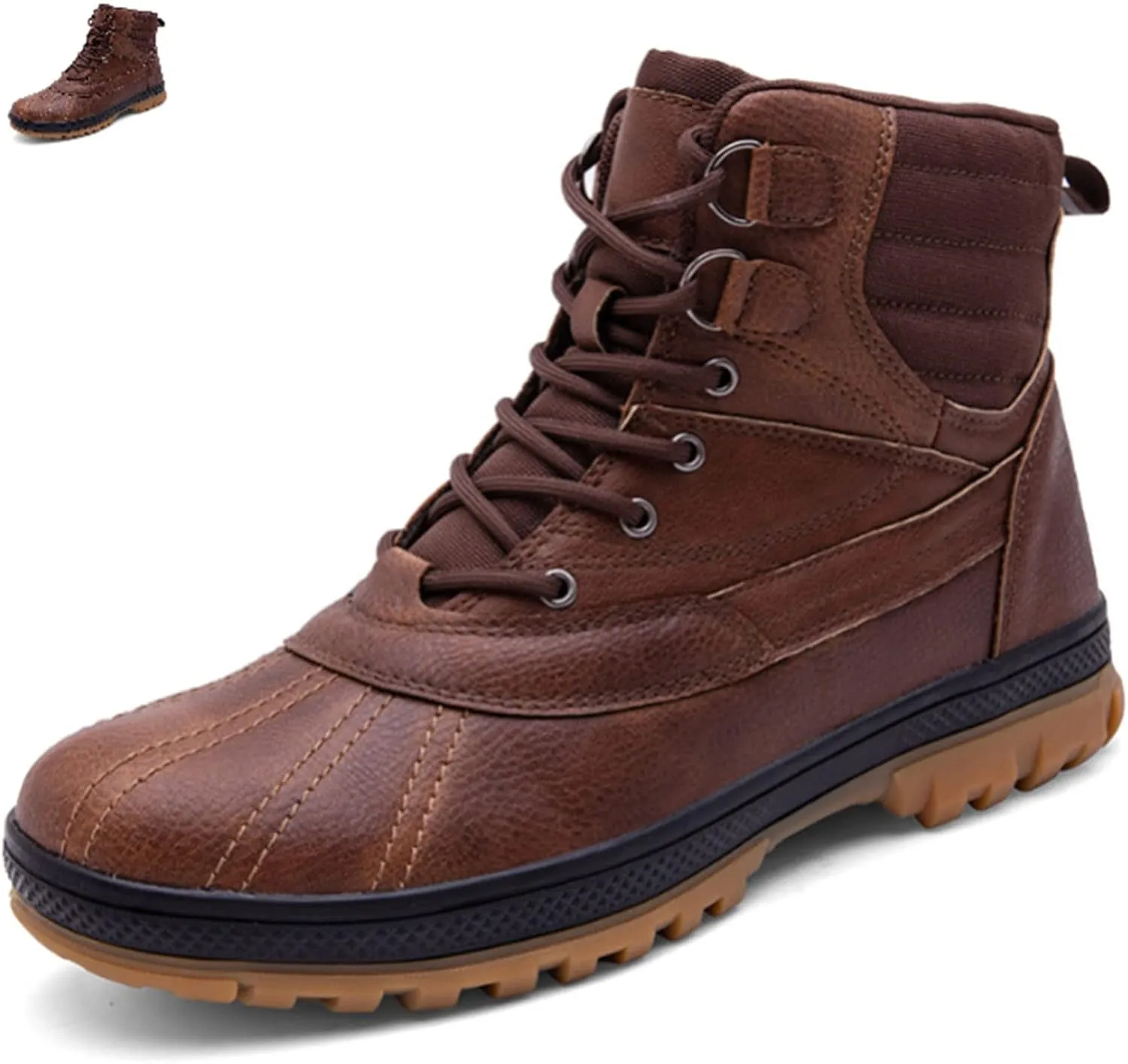 DevilAngel Men's Secret Service Combat Boots, Outdoor Lightweight Military Boots, Waterproof Hiking Boots (wine red,7.5,7.5)