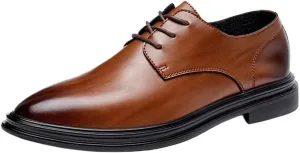 Dress Oxford Formal Shoes for Men Mens Breathable Leather Shoes Black Soft Leather Soft Bottom Prom Wedding Tuxedo Best Man Men's Business Formal Wear Casual Shoe