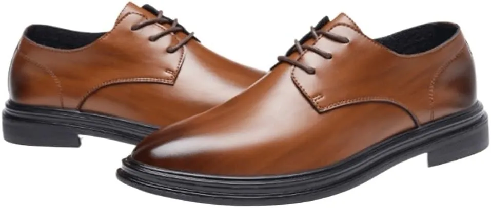 Dress Oxford Formal Shoes for Men Mens Breathable Leather Shoes Black Soft Leather Soft Bottom Prom Wedding Tuxedo Best Man Men's Business Formal Wear Casual Shoe