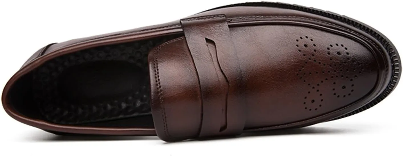 Dress Shoes for Men Men's Formal Dress Shoes Leather Slip-On Oxford Loafers for Parties and Weddings