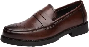 Dress Shoes for Men Men's Formal Dress Shoes Leather Slip-On Oxford Loafers for Parties and Weddings