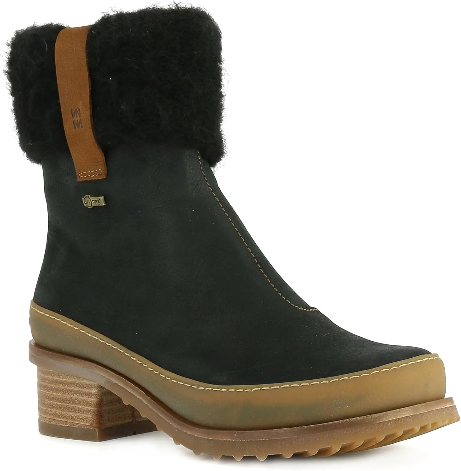 El Naturalista Womens Kentia N5122 Heeled Boot Shoes, Black/Black, EU 38 / US 8