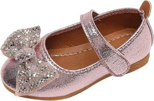 Fashion Autumn Girls Casual Shoes Flat Light Solid Color Sequin Bow Cute Shiny Dress Shoes Girls Size 12 Boots