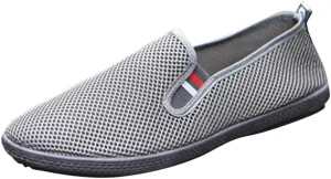 Fashion Men Mesh Casual Slip-On Breathable Driving Boat Shoes Dress Shoes Shoes Casual Size (Grey, 7)