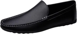 Fashion Mens Loafers Shoes Pu Leather Fashion Moccasins Shoe Solid Color Slip-on