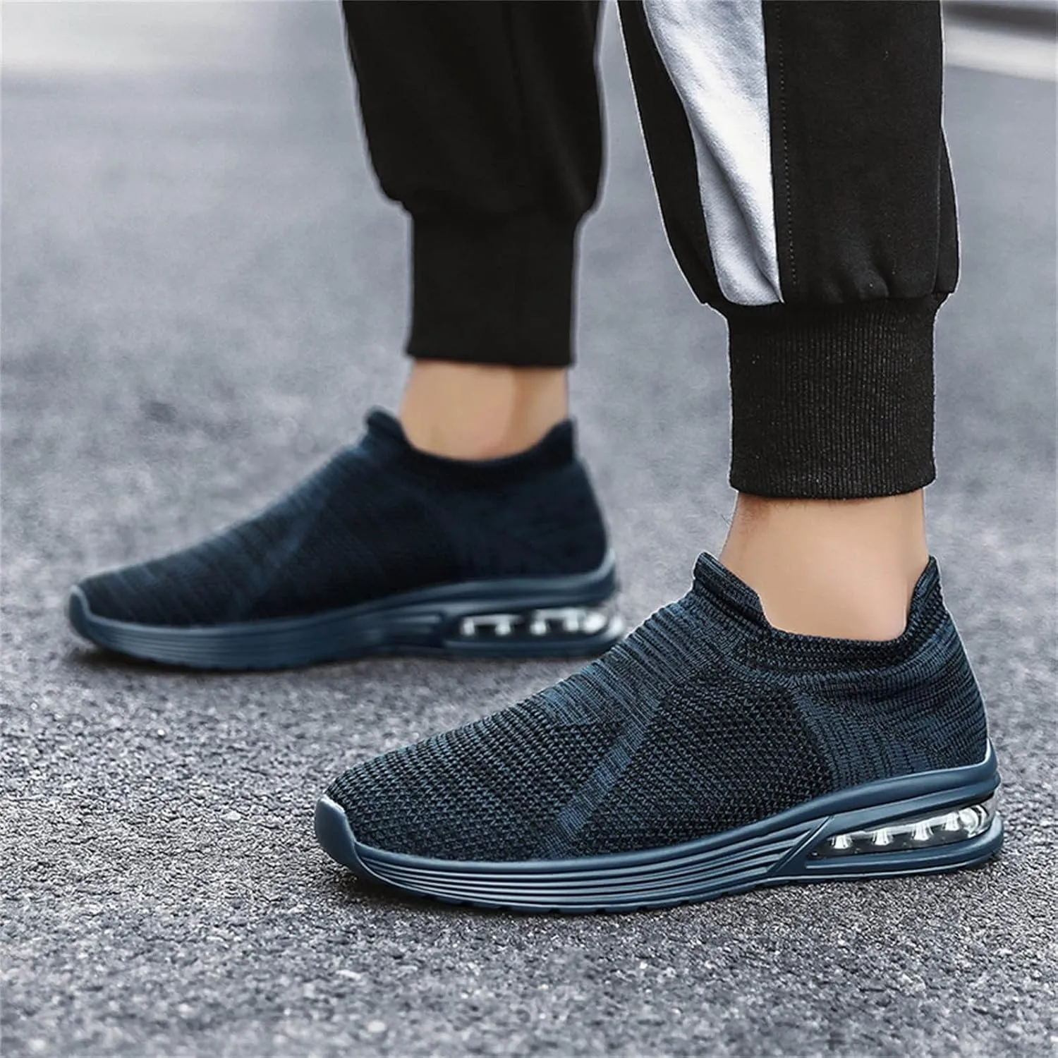 Fashion Summer Men Mesh Breathable Comfortable Air Cushion Sole Casual Slip On Casual Sneaker Shoes for Men Men's Sandals Men