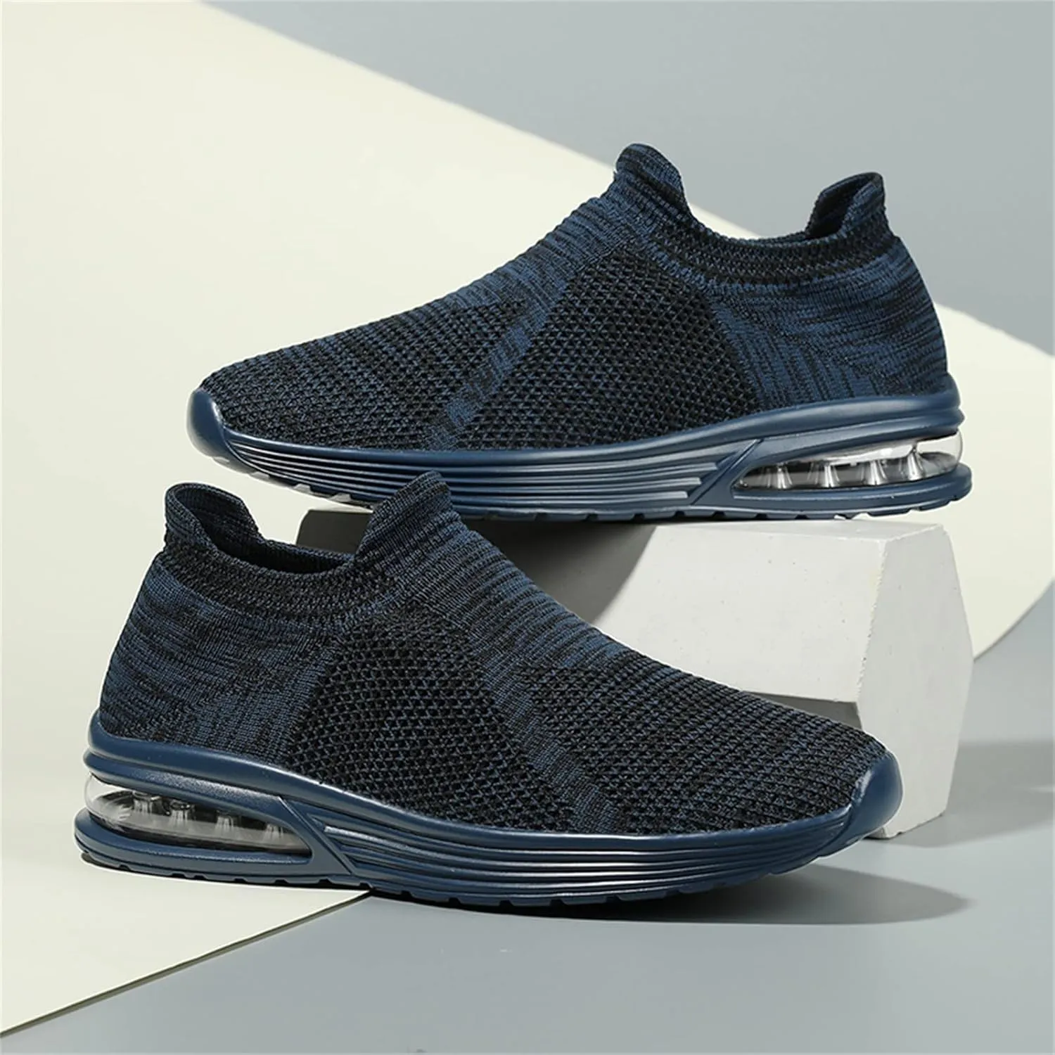 Fashion Summer Men Mesh Breathable Comfortable Air Cushion Sole Casual Slip On Casual Sneaker Shoes for Men Men's Sandals Men