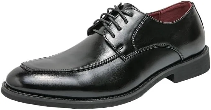 Formal Shoes Dress Oxford for Men Lace-up Fashion Formal Footwear Black Cowhide Leather Loafers Breathable Casual Business Shoes for Men