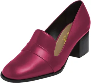 FOWT Women's Loafer Slip Ons Closed Round Toe Block Chunky Heels Pumps Comfort Walking Formal Casual Shoes Size 4-15 US