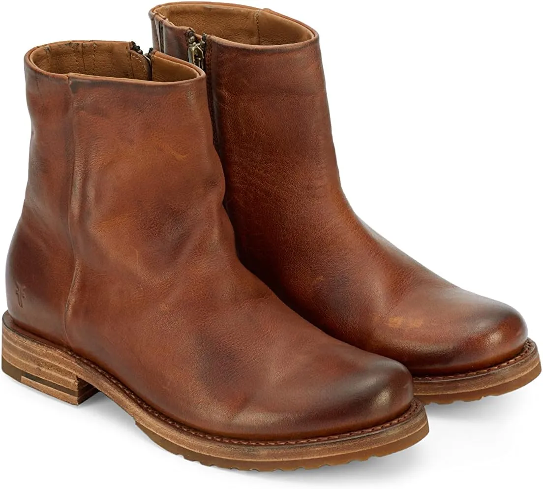Frye Veronica Inside Zip 6 Booties for Women Made from Premium Leather with Leather Lining and Welt-Constructed Leather & Rubber Traction Outsole