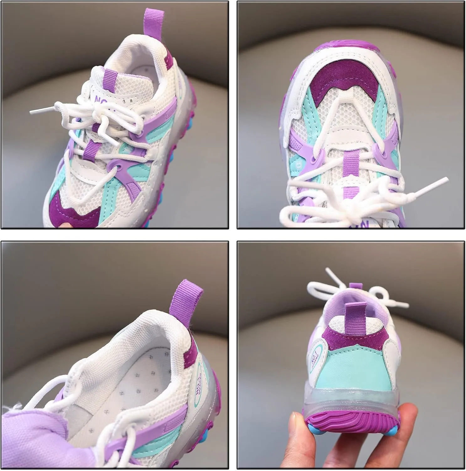 Generic Kids Toddler Boys Girls Light Up Lace Up Sneaker Baby Mesh Breathable Soft Sole Non Slip Shoes Outdoor Casual Shoes