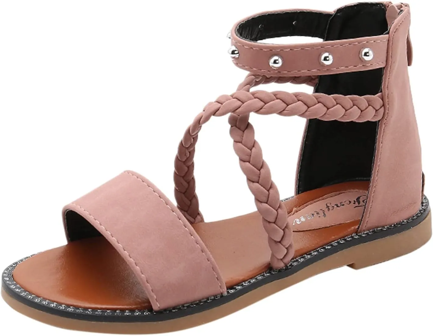 Girls Sandals Princess Shoes Soft Sole Beach Sandals Kids Roman Shoes Bots Flip Flops