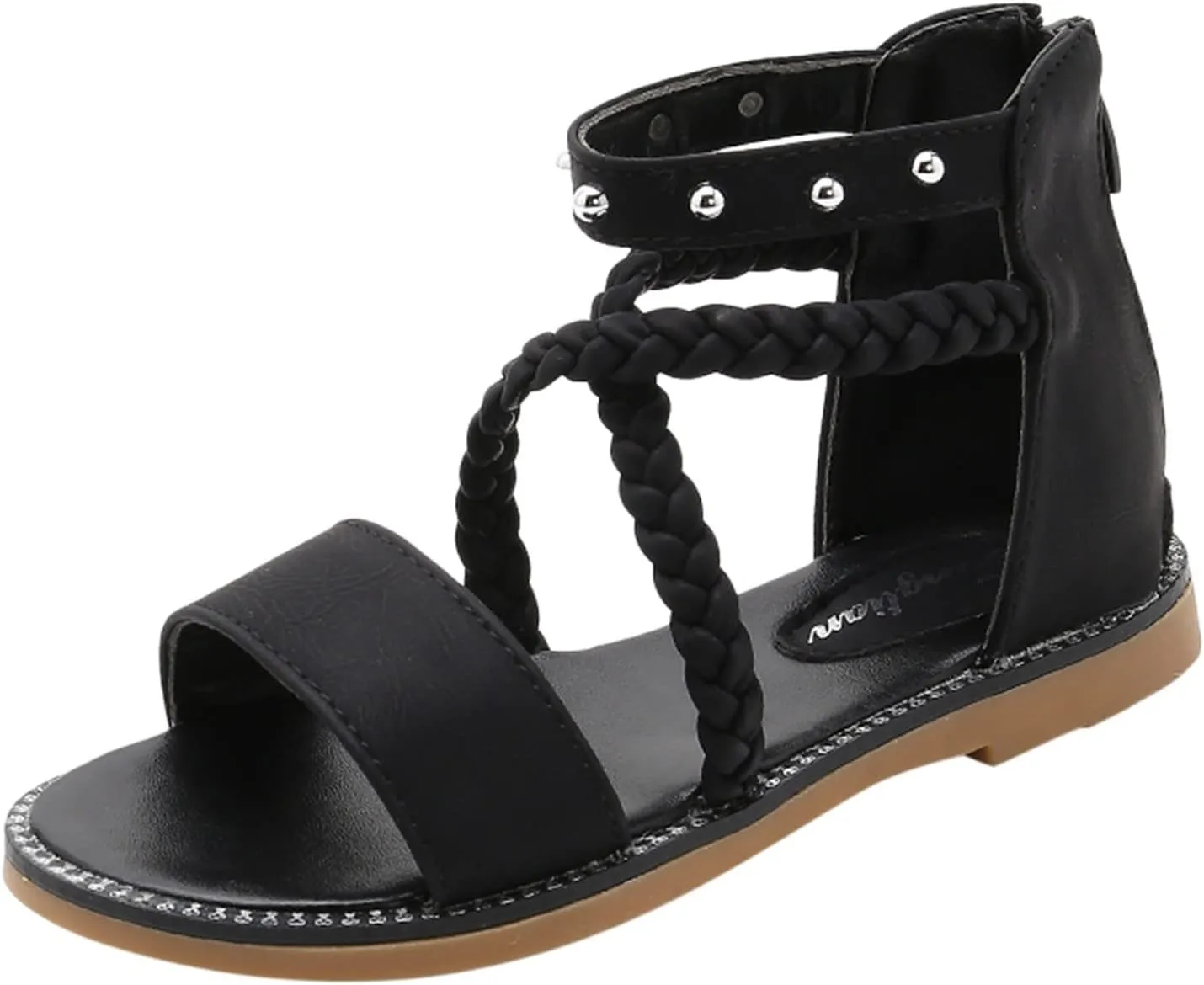 Girls Sandals Princess Shoes Soft Sole Beach Sandals Kids Roman Shoes Bots Flip Flops