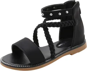 Girls Sandals Princess Shoes Soft Sole Beach Sandals Kids Roman Shoes Bots Flip Flops