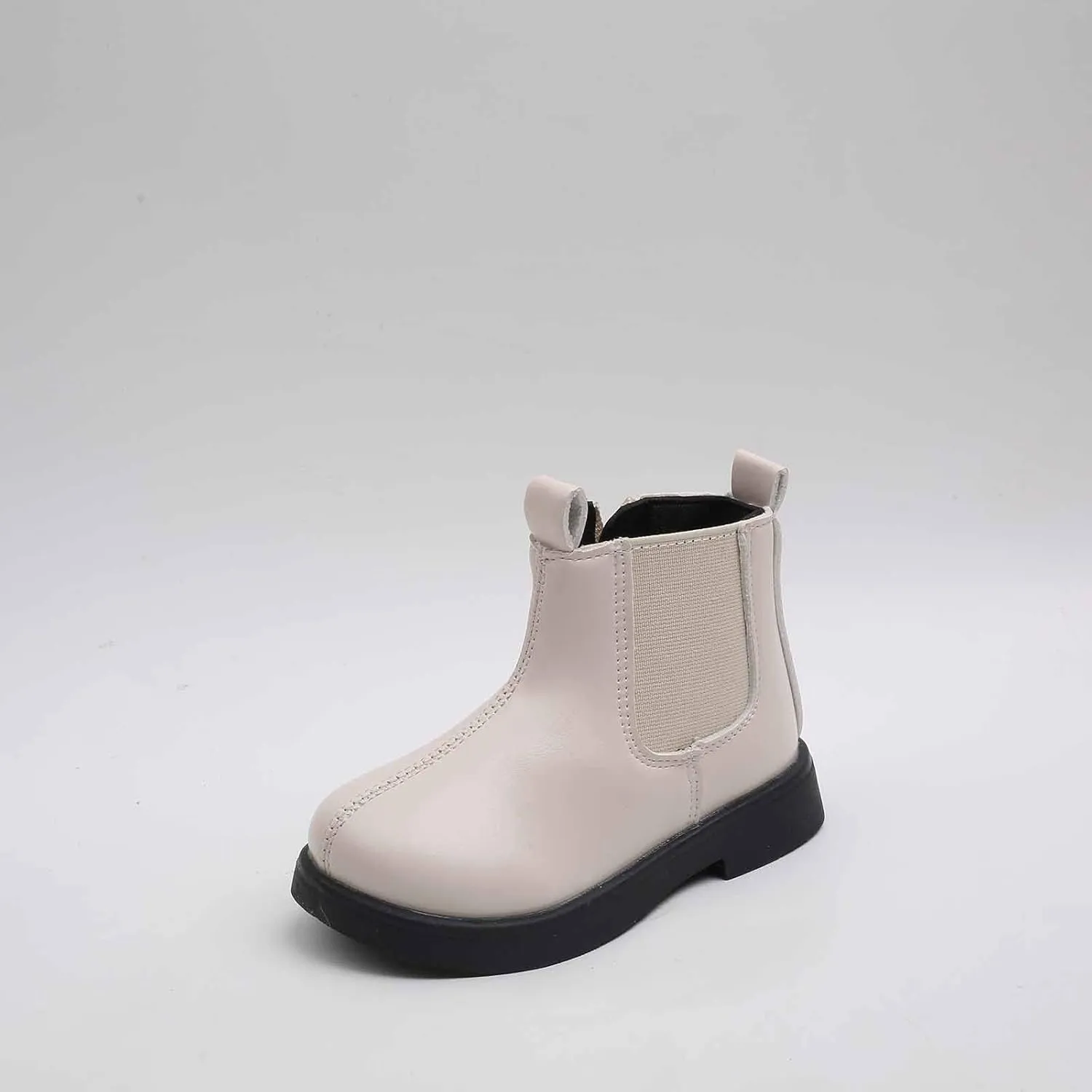 Girls Winter Boots Fashion Shoes Ankle Booties with Side Zipper Chelsea Short Booties Kids School Leather Shoes