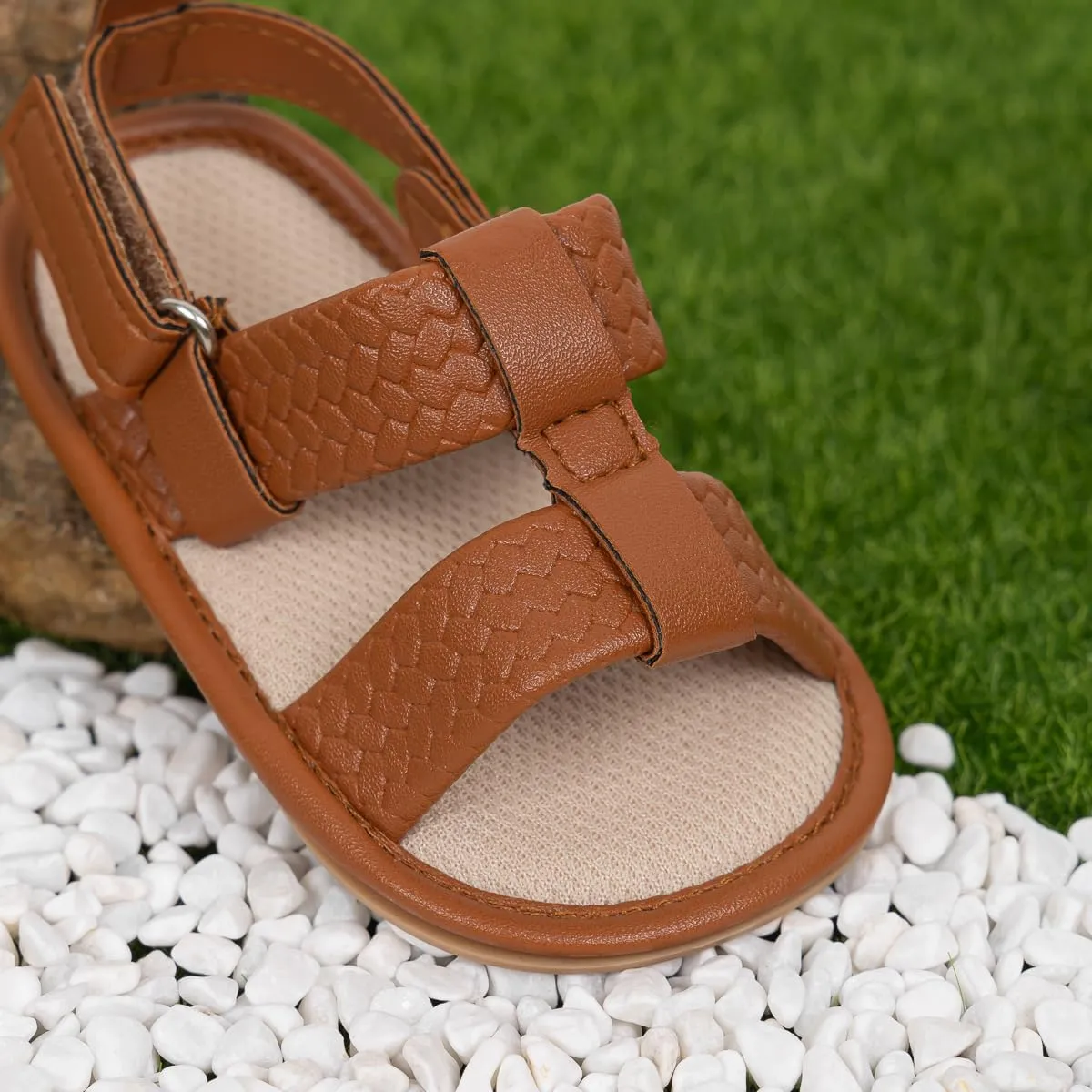 ISINSER Infant Boys Girls Sandals Newborn Closed Toe Summer Outdoor Sandal Baby Nonslip Soft Sole Crib Shoes First Walkers Prewalkers