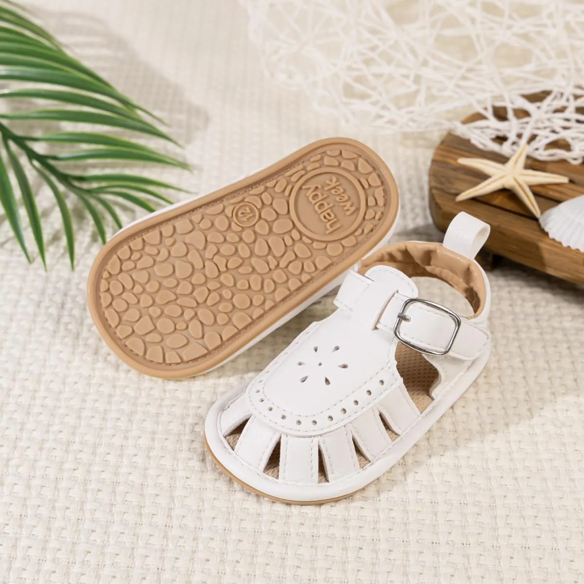 ISINSER Infant Boys Girls Sandals Newborn Closed Toe Summer Outdoor Sandal Baby Nonslip Soft Sole Crib Shoes First Walkers Prewalkers