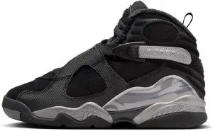 Jordan Youth Air 8 Winterized Gs Black - Black/Gunsmoke-Metallic Silver - Size 6.5Y