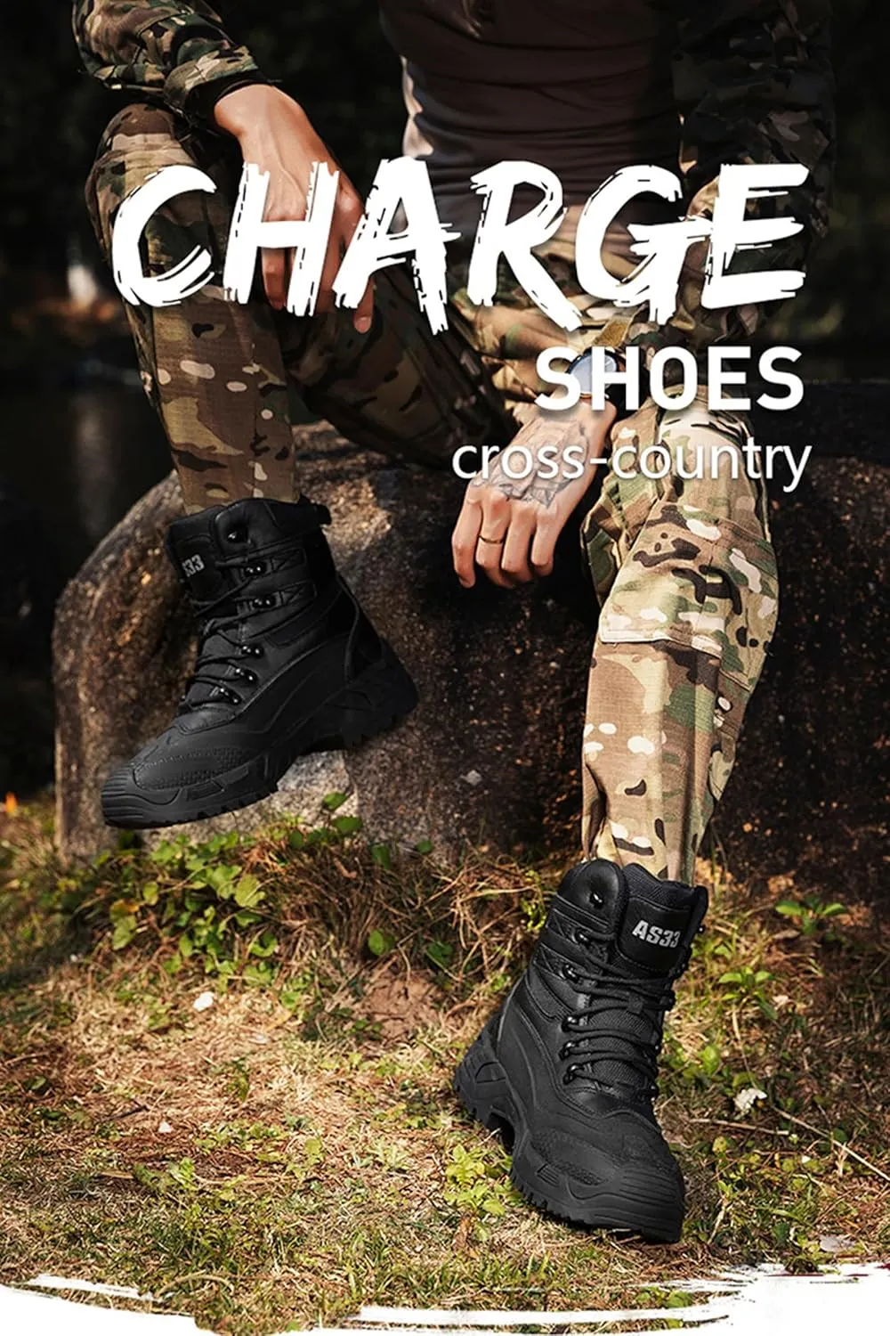 Kervaky Men's tactical boots Lightweight military boots Work boots Durable boots Hiking boots Combat shoes