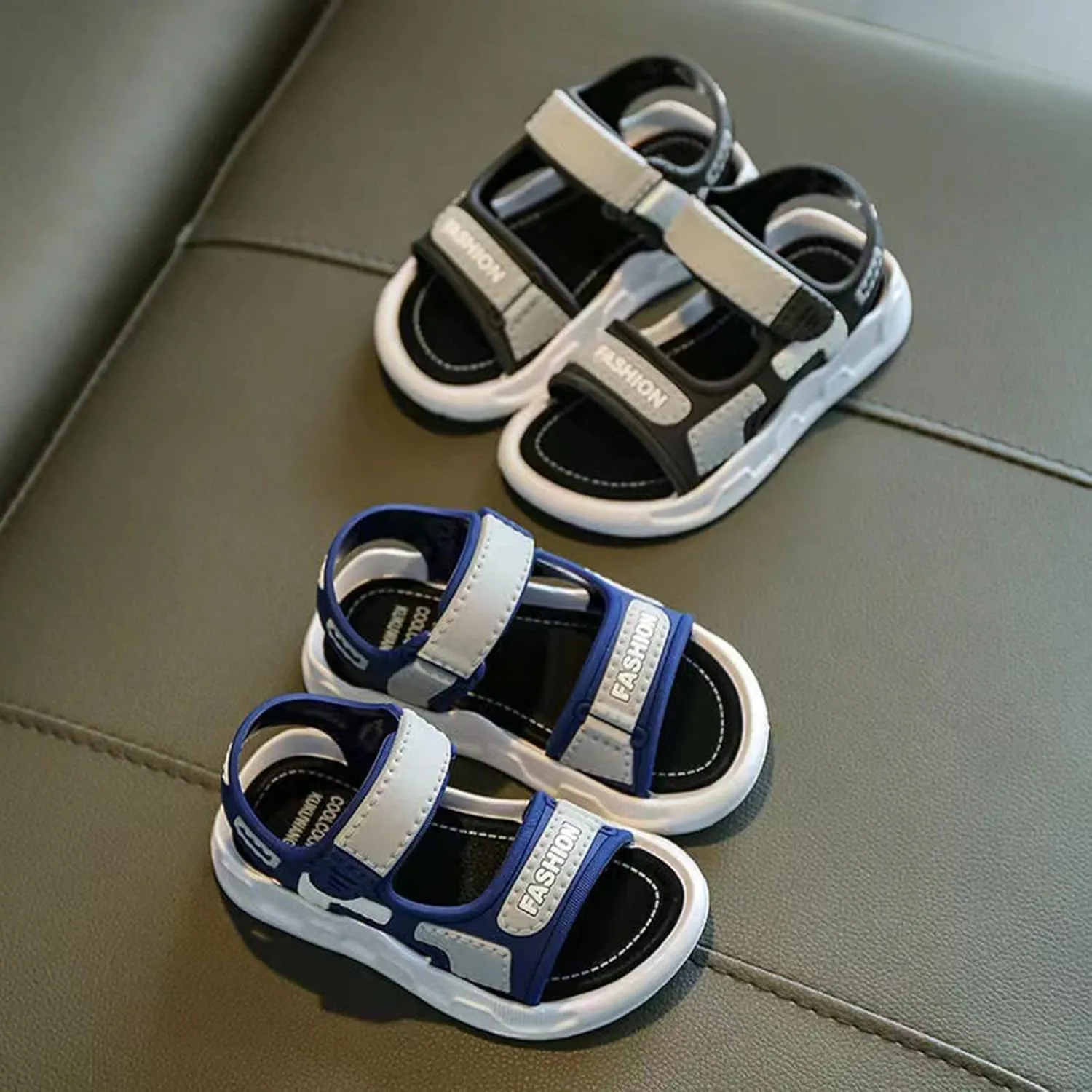 Kids Flat Sole Shoes Home Shoes For Child Kids Cartoon Soft Sole In Summer Comfortable Boys Sandals 1 to 7Years